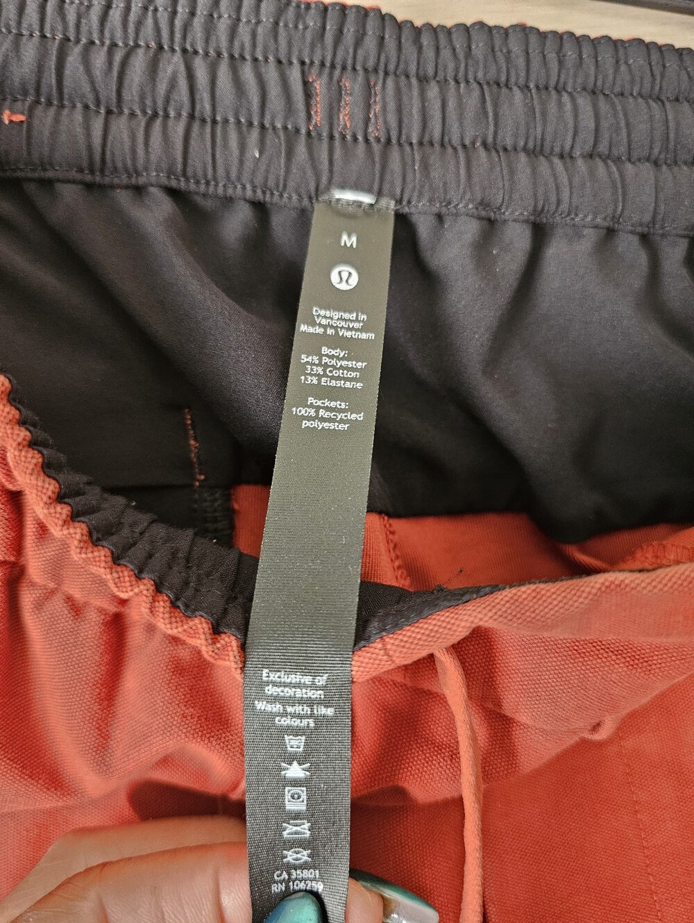 Lululemon Bowline Pants M Mens Rust Orange Terracotta Utilitech Drawstring Casua - Picture 2 of 11